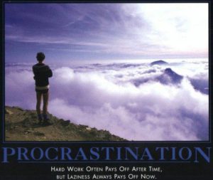 How to Beat Procrastination through Big Picture Thinking - image proacratination-saying-300x253 on https://thedreamcatch.com