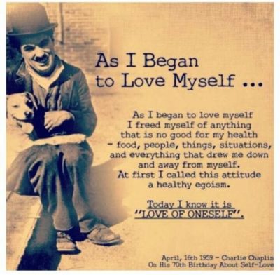 6 Signs That You Love and Accept Yourself - image chaplin-quote-e1504176192940 on https://thedreamcatch.com