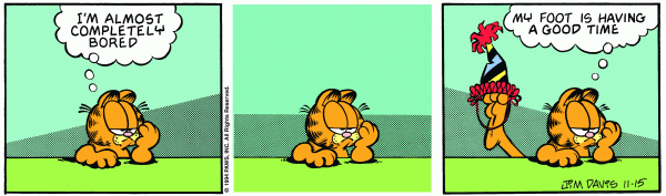 What to do When Your Life Feels Boring and Predictable - image garfield-bored on https://thedreamcatch.com