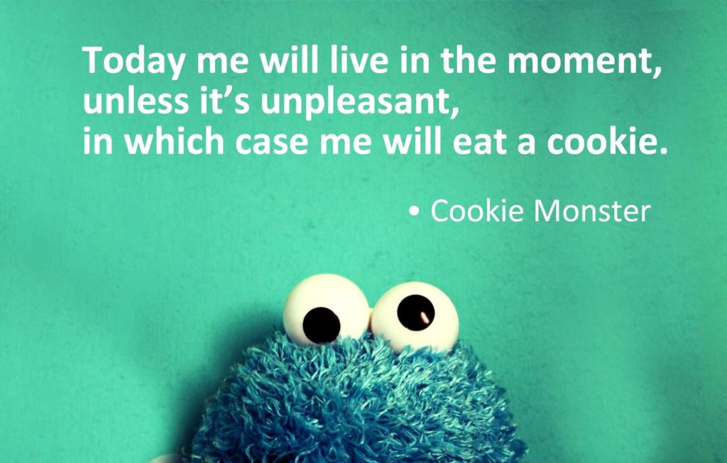 How to Become More Present in Your Life - image cookie-monster-present-1024x652 on https://thedreamcatch.com