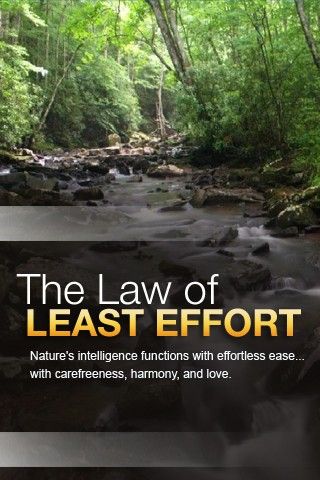 How to Practice the Law of Least Effort and Accomplish More - image naturelaw on https://thedreamcatch.com