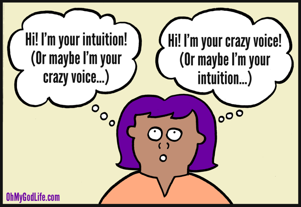 5 Practical Ways to Develop and Follow Your Intuition - image intuitioncartoon on https://thedreamcatch.com