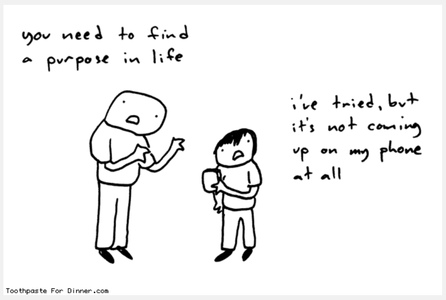3 Unconventional Ways to Find Your Life Purpose - image purposecomic1 on https://thedreamcatch.com