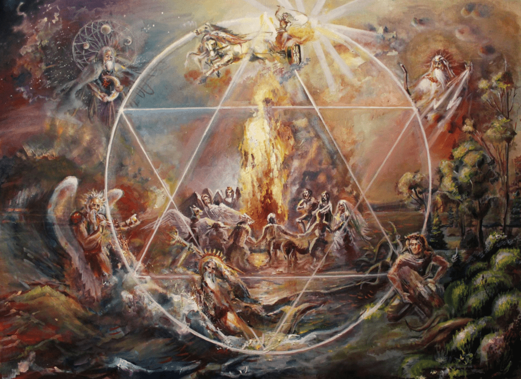 What is Paganism and How it’s Celebrated Today - image Paganism-painting-1-1024x745 on https://thedreamcatch.com